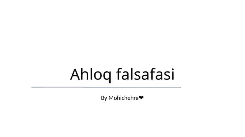 Axloq falsafasi