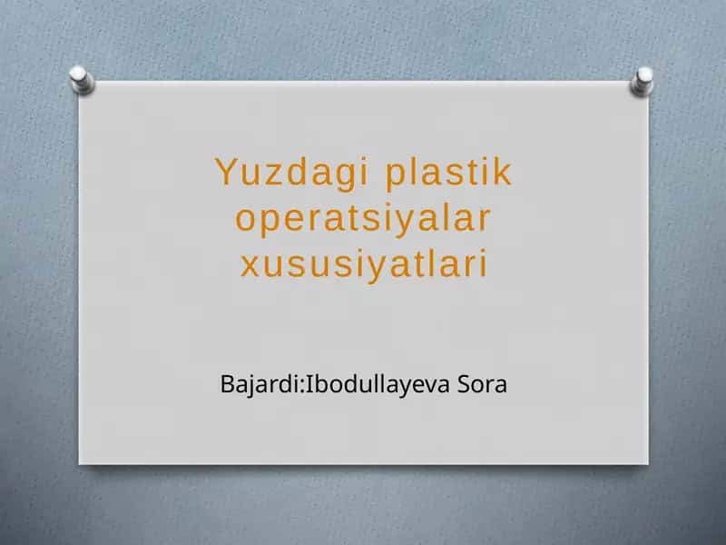 Plastik jarrohlik