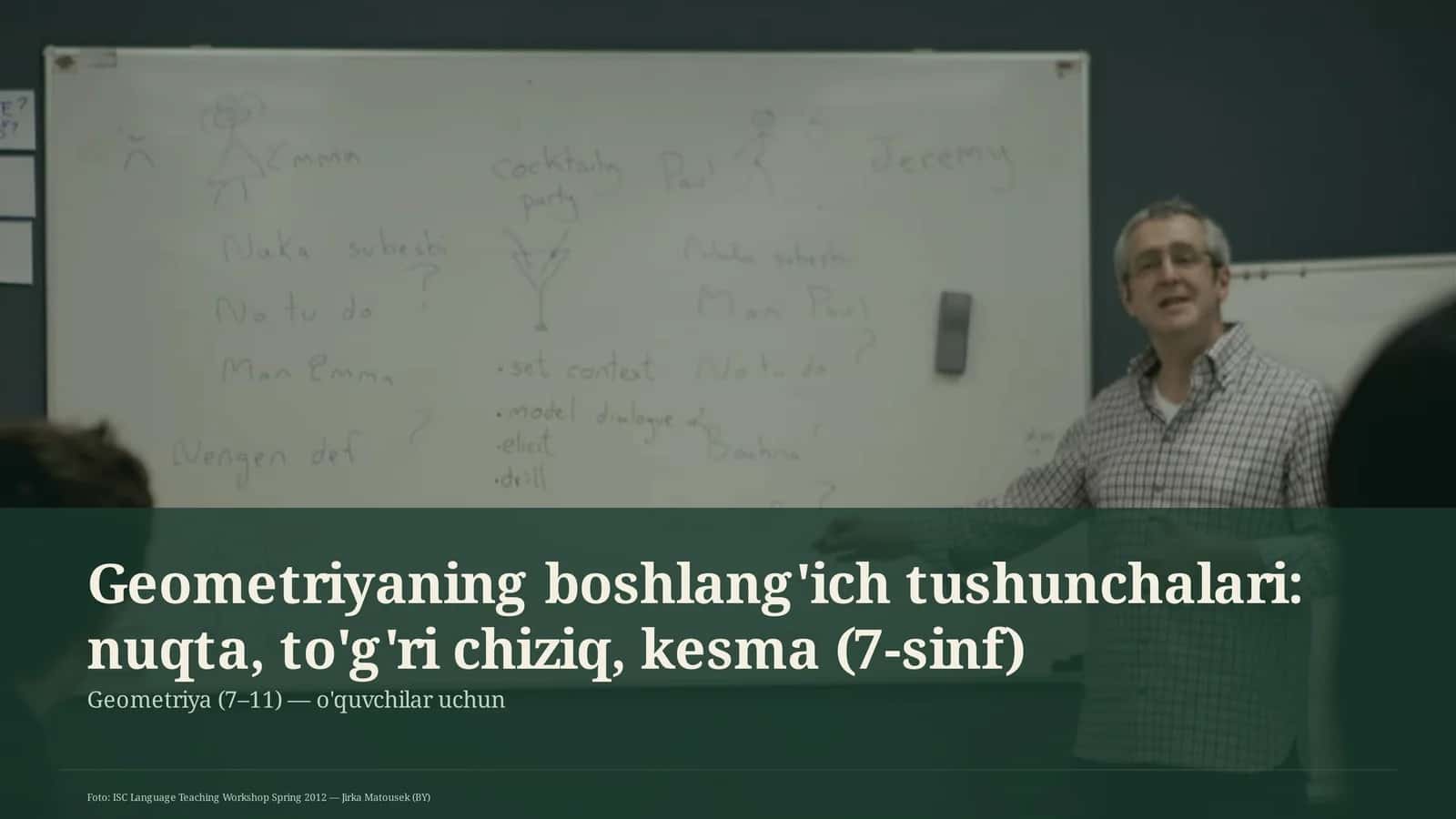 Geometriyaning boshlang'ich tushunchalari: nuqta, to'g'ri chiziq, kesma (7-sinf)