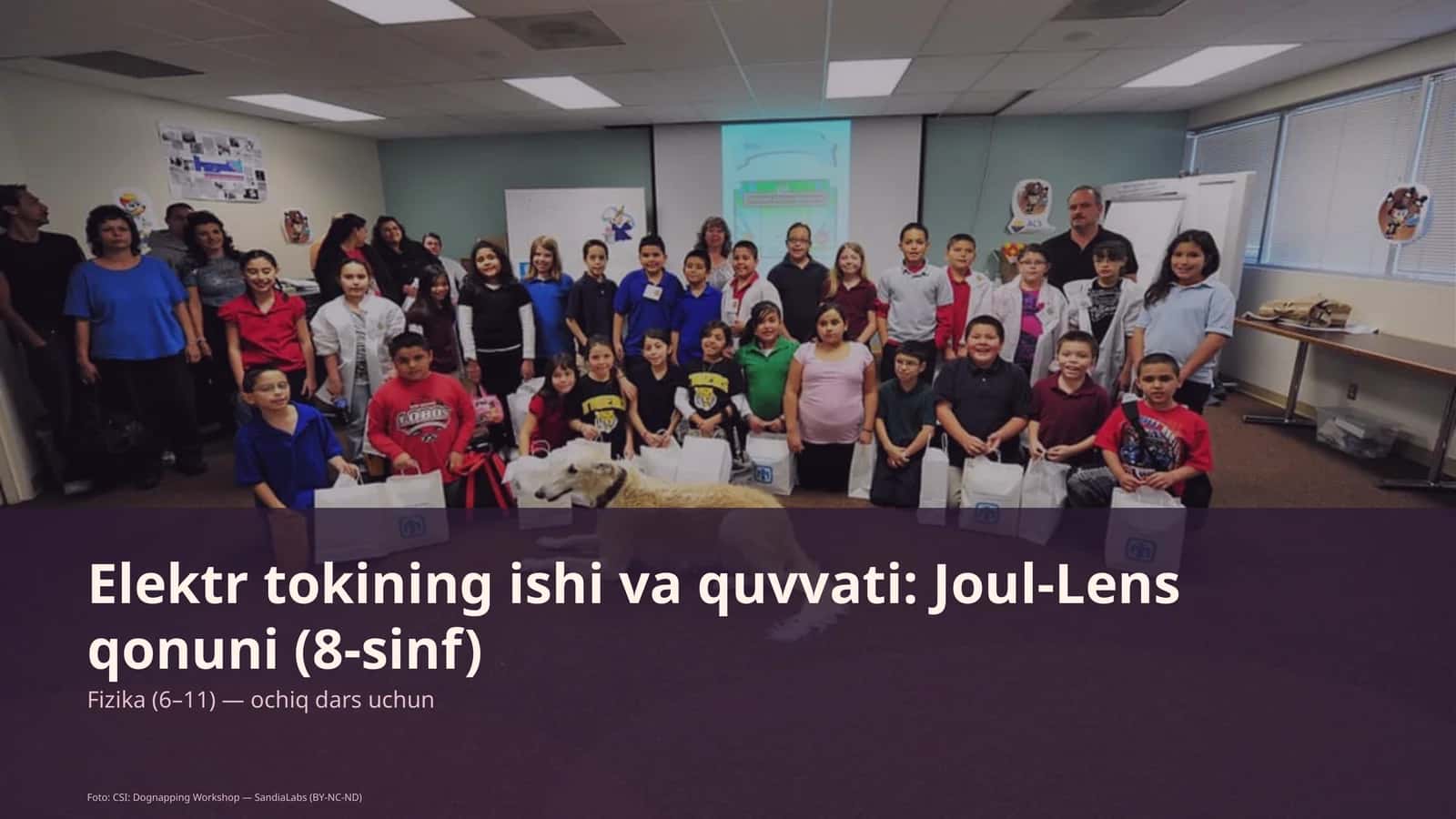 Elektr tokining ishi va quvvati: Joul-Lens qonuni (8-sinf)
