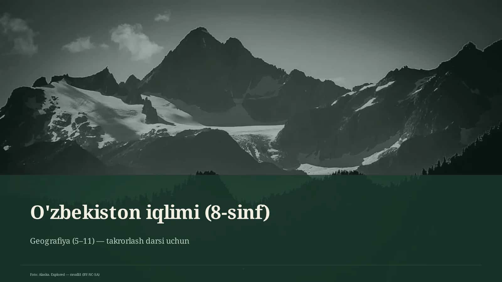 O'zbekiston iqlimi (8-sinf)