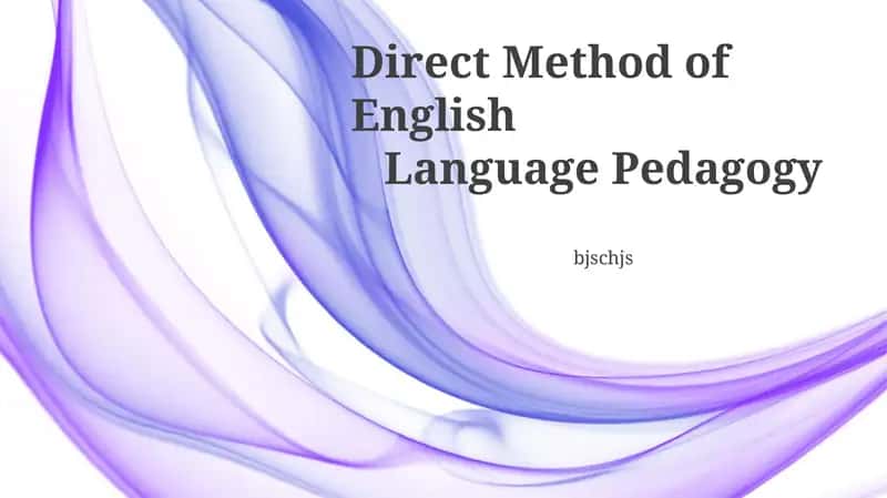 Direct Method of English