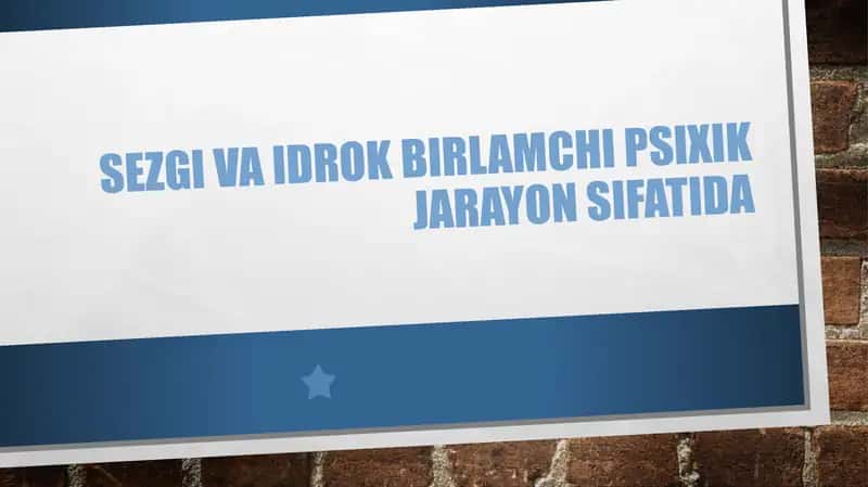 Sezgi va idrok