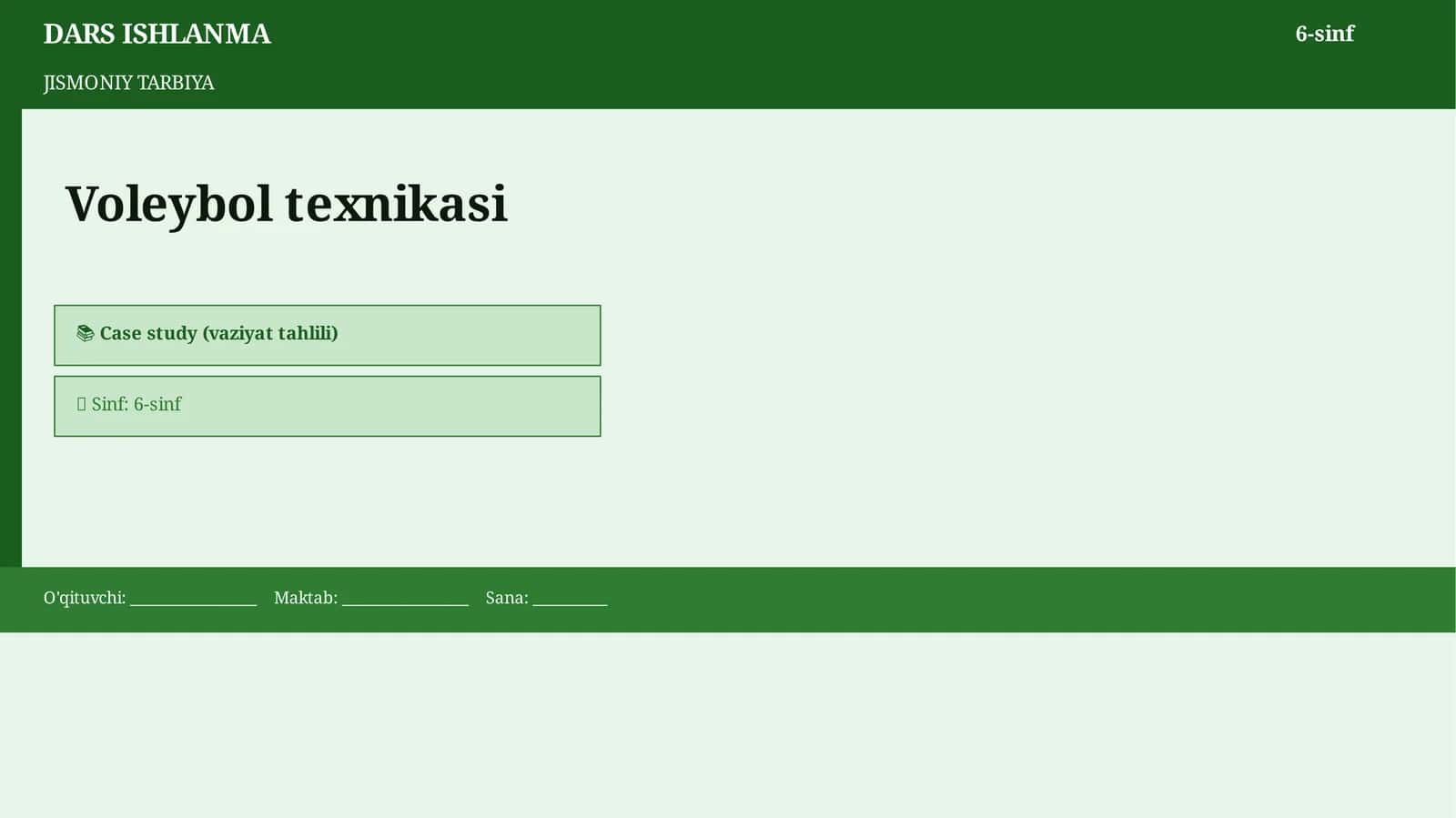 Voleybol texnikasi