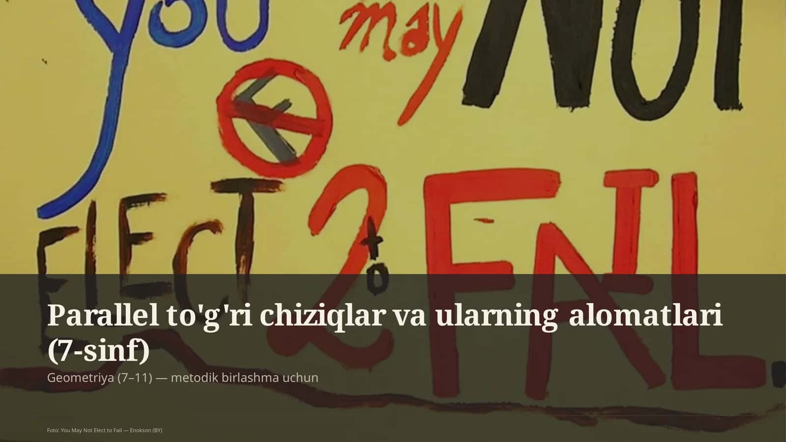 Parallel to'g'ri chiziqlar va ularning alomatlari (7-sinf)