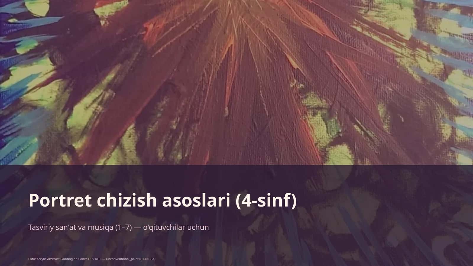 Portret chizish asoslari (4-sinf)
