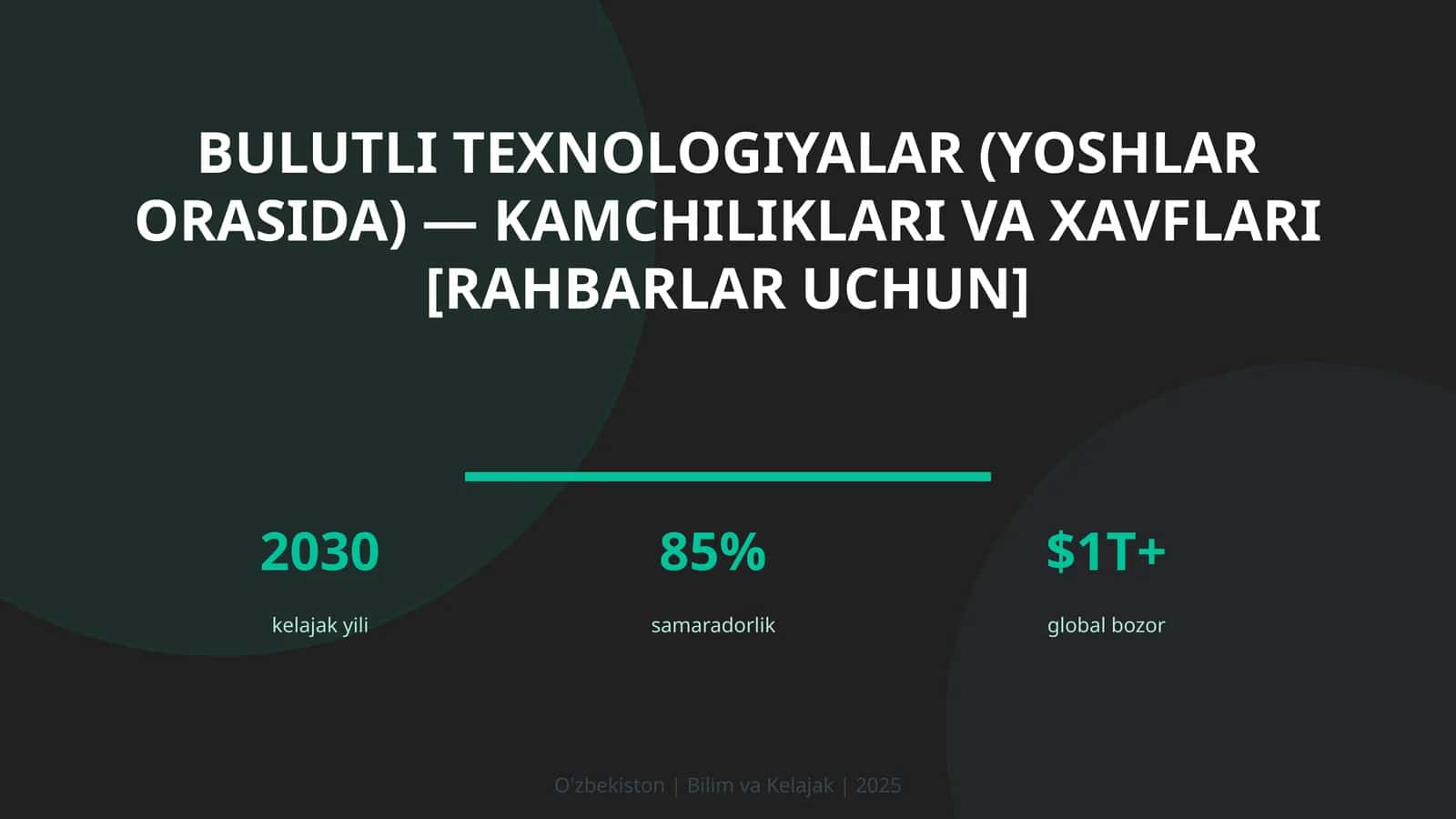 Bulutli texnologiyalar (yoshlar orasida) — kamchiliklari va xavflari [rahbarlar uchun]