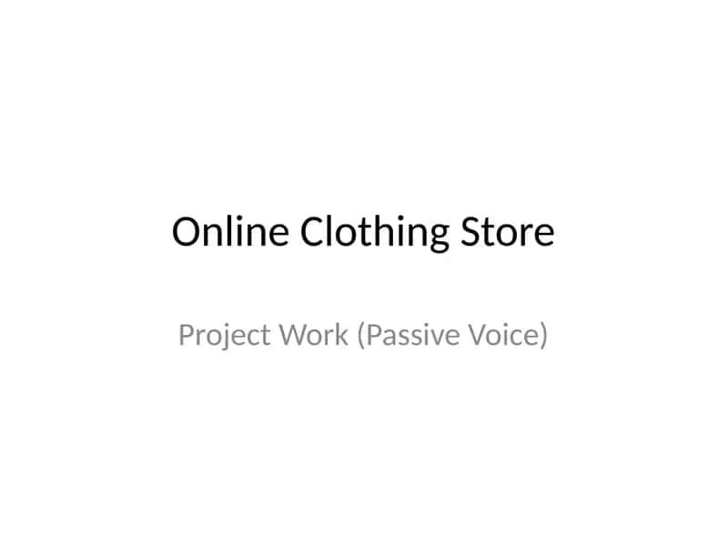 Online Clothing Store