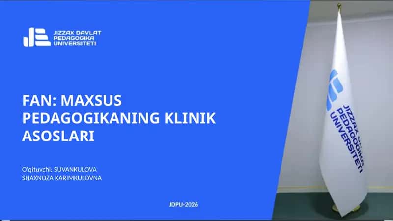 SENSOR INTEGRATSIYA BUZILISHI VA NUTQ