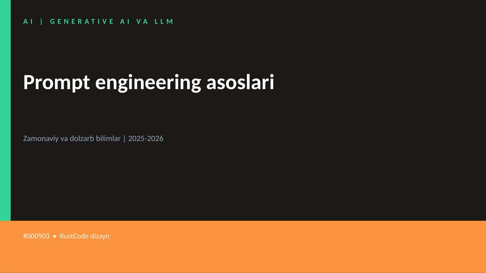 Prompt engineering asoslari