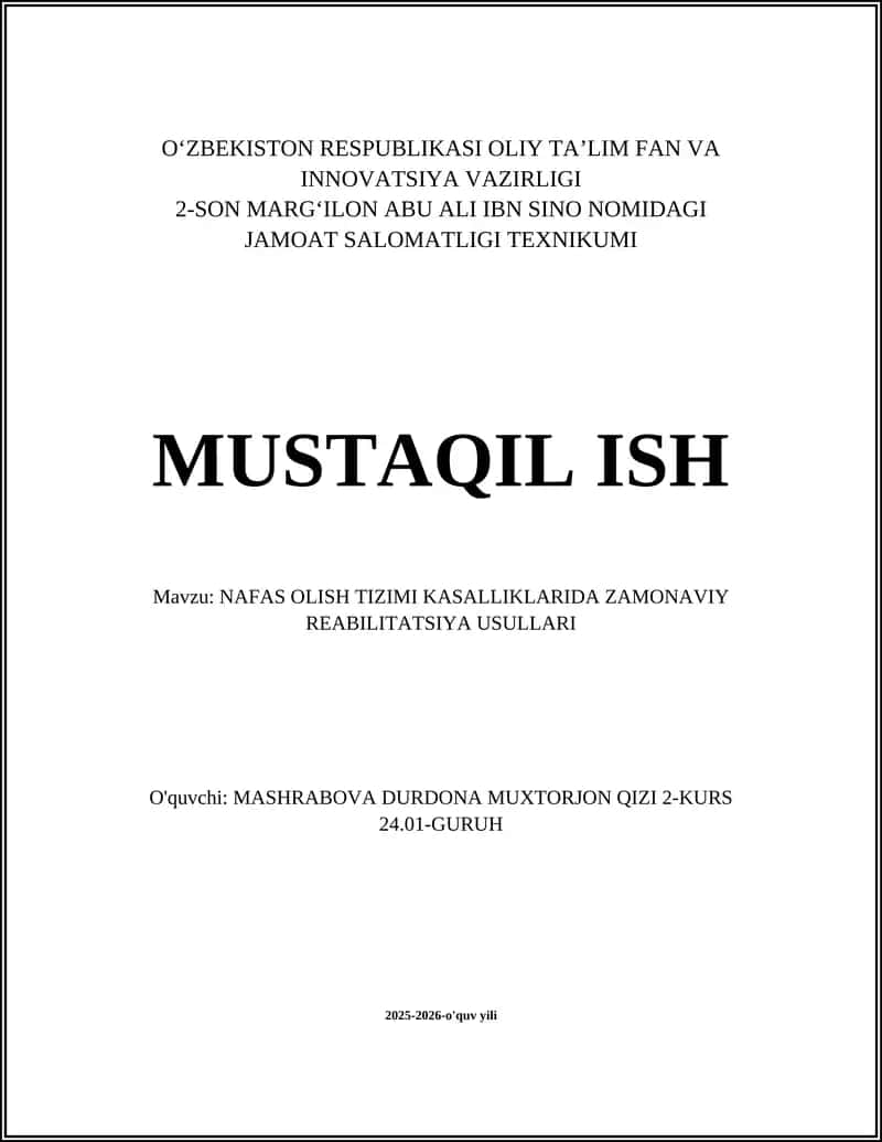 MUSTAQIL ISH