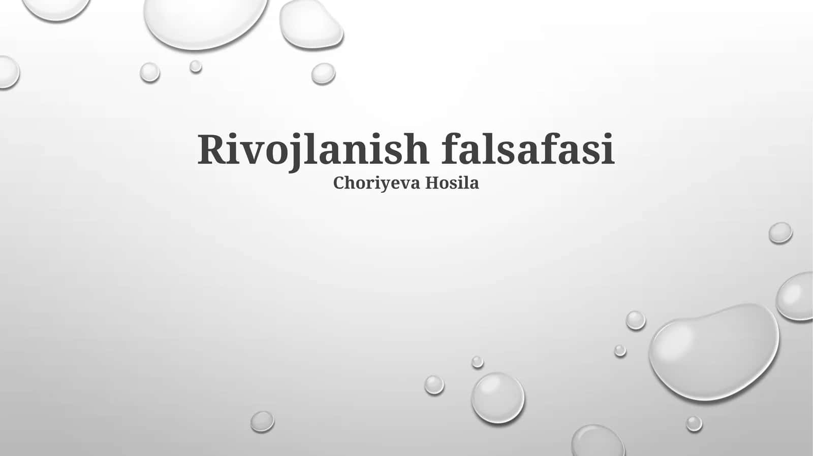 Rivojlanish falsafasi