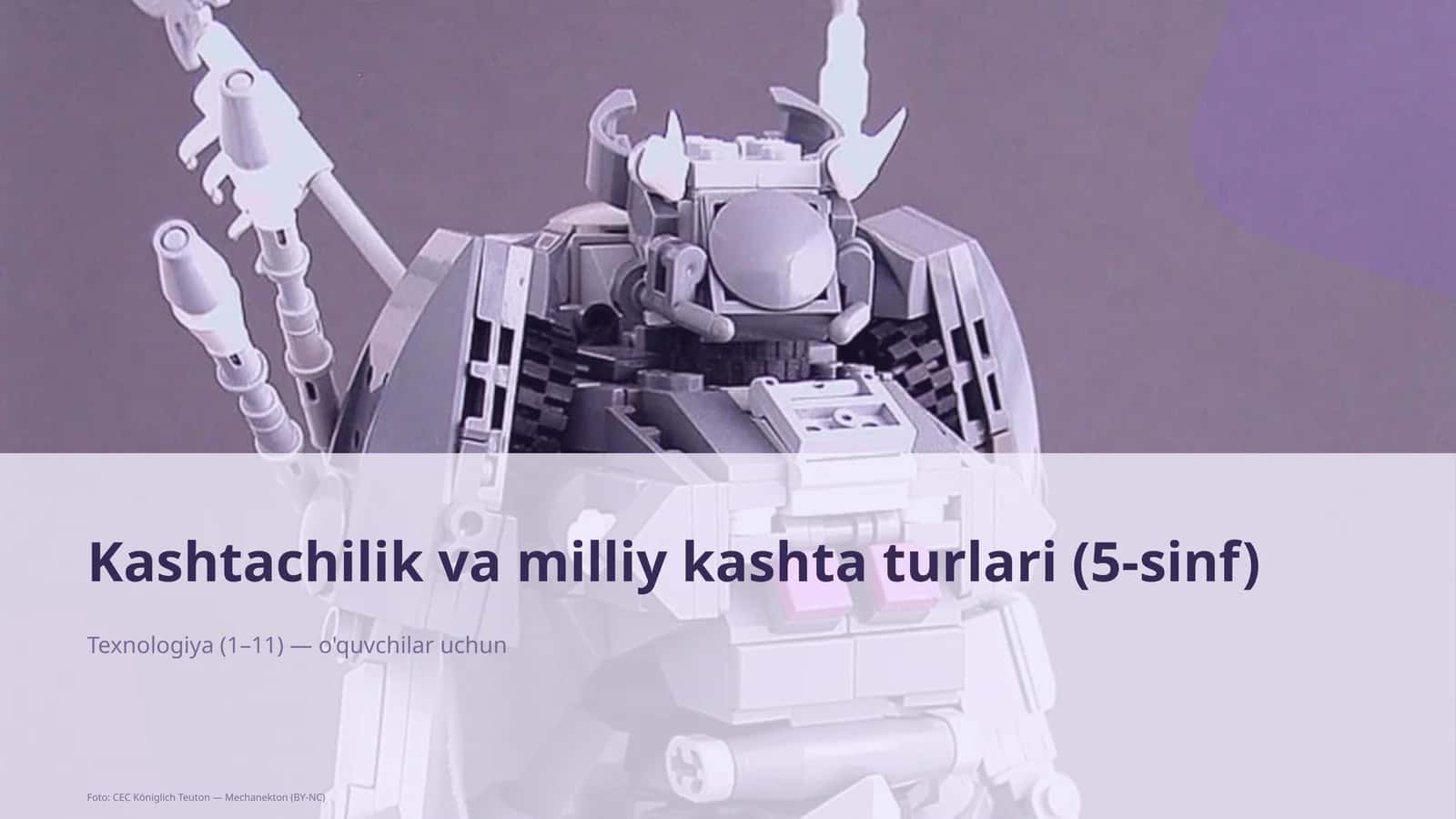 Kashtachilik va milliy kashta turlari (5-sinf)
