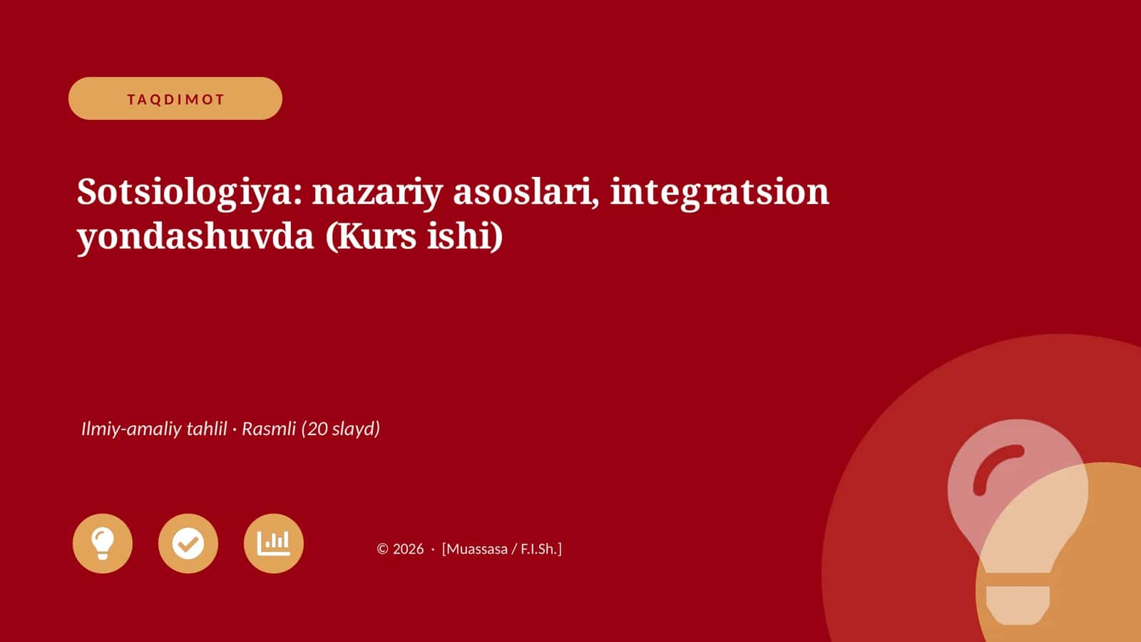 Sotsiologiya: nazariy asoslari, integratsion yondashuvda
