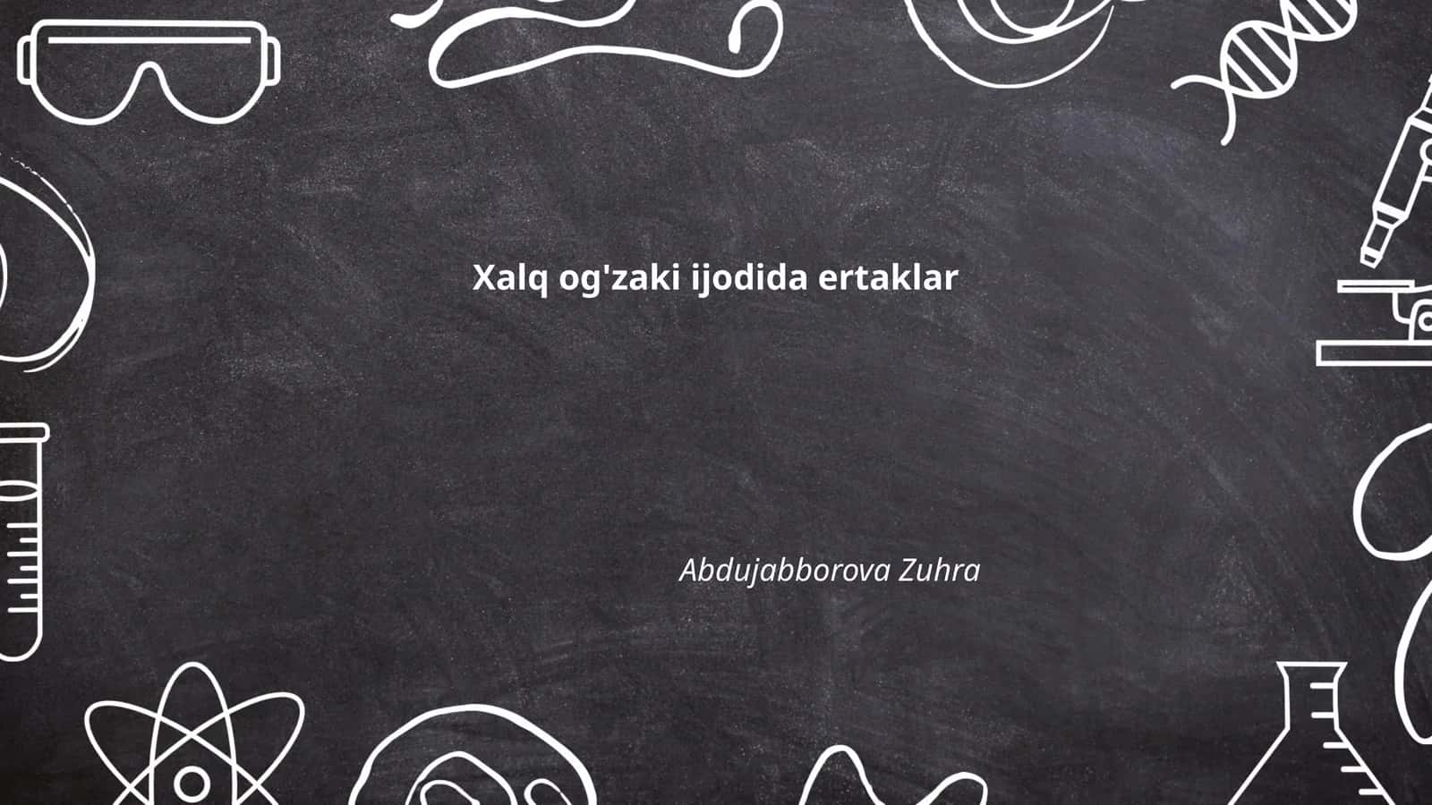 Xalq og'zaki ijodida ertaklar