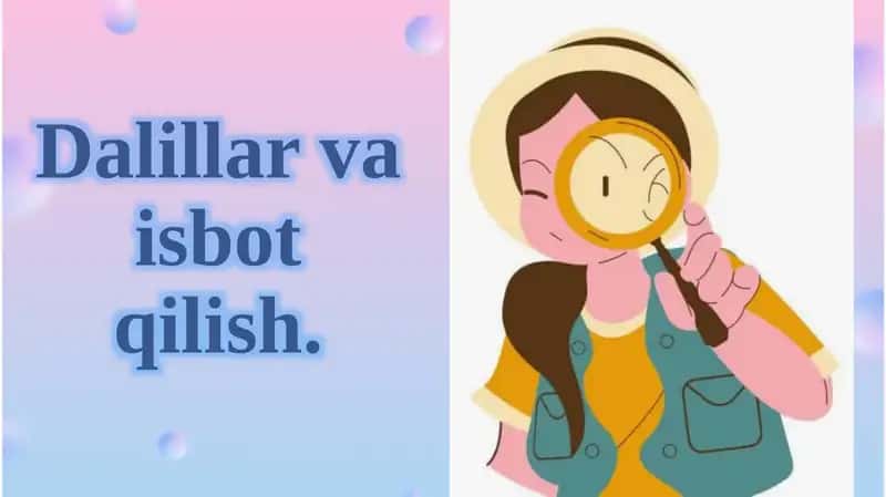 Dalillar va isbot qilish