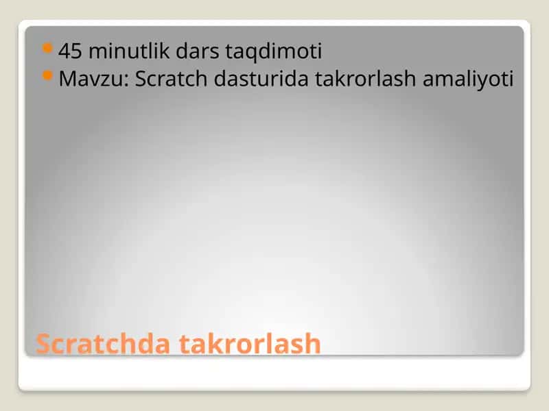 Scratchda takrorlash