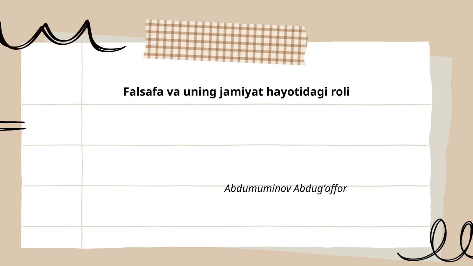 Falsafa va uning jamiyat hayotidagi roli