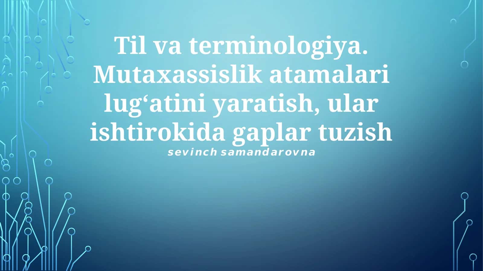Mutaxassislik atamalari lug‘ati