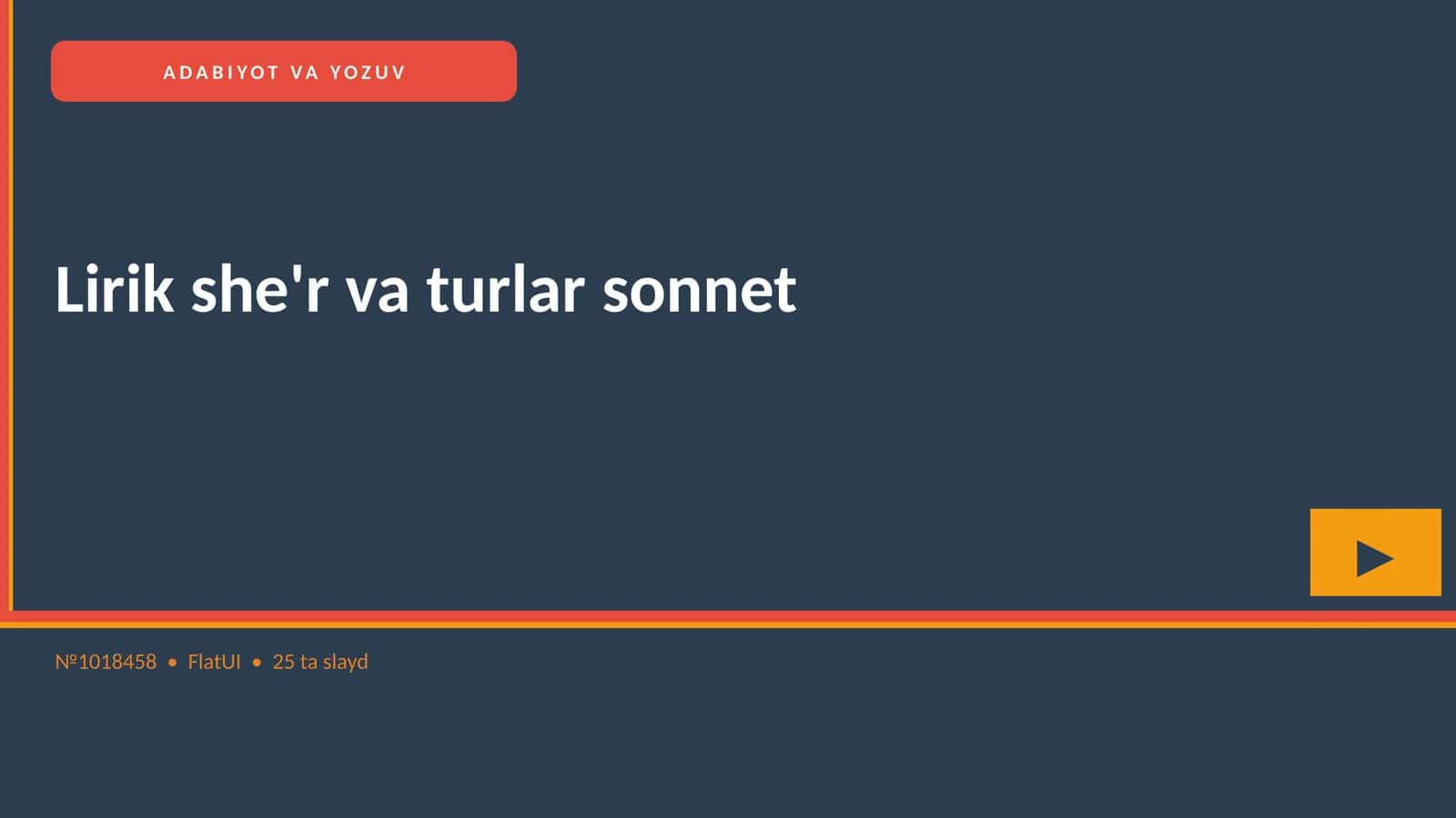 LIRIK SHE'R VA TURLAR SONNET