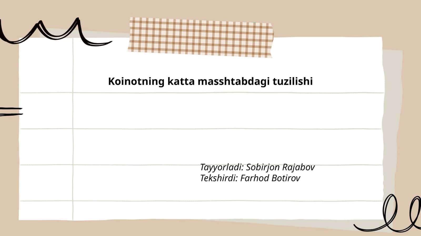 Koinotning katta masshtabdagi tuzilishi