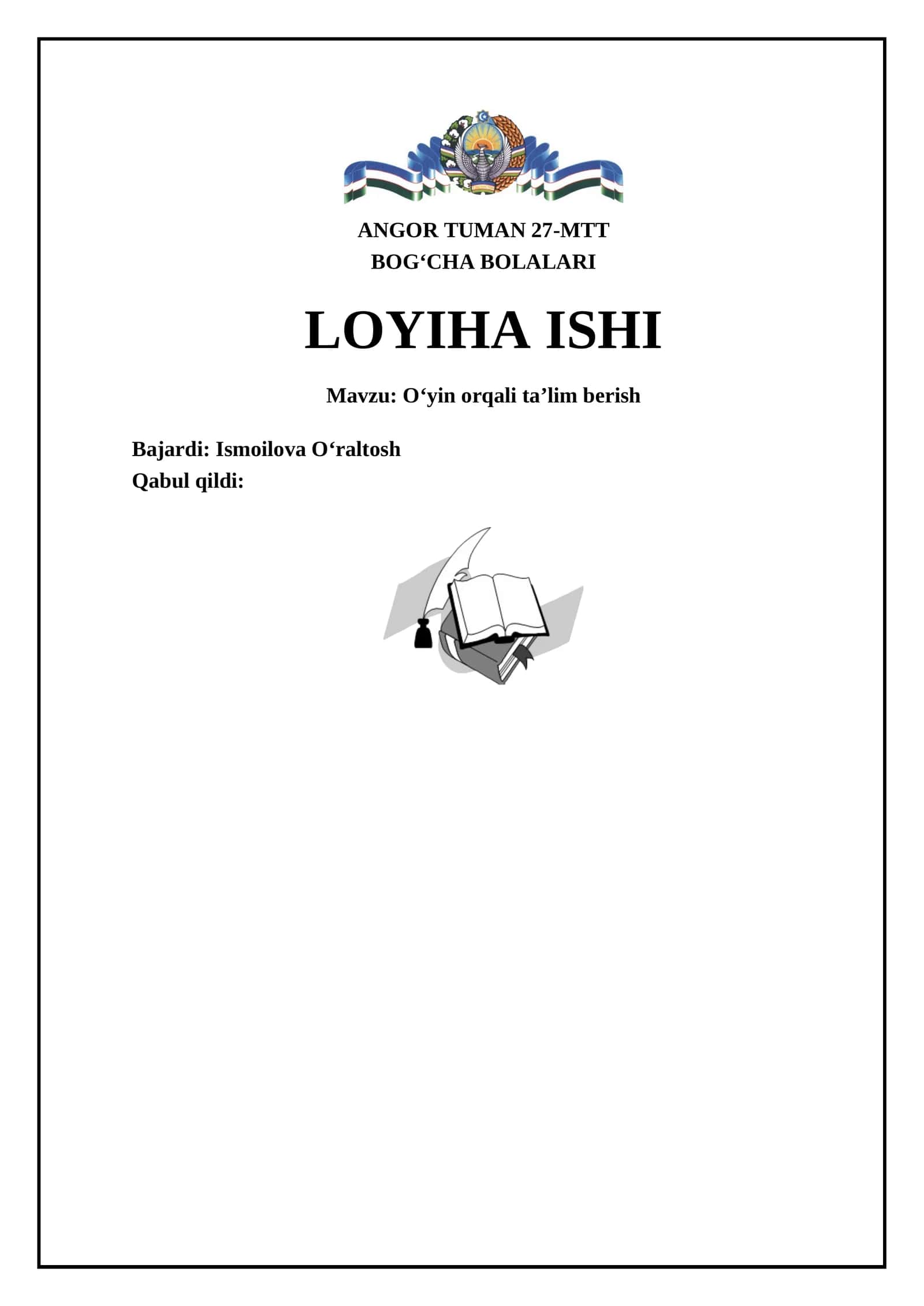 Oʻyin orqali taʼlim berish