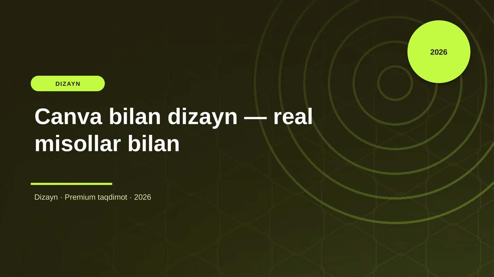 Canva bilan dizayn — real misollar bilan