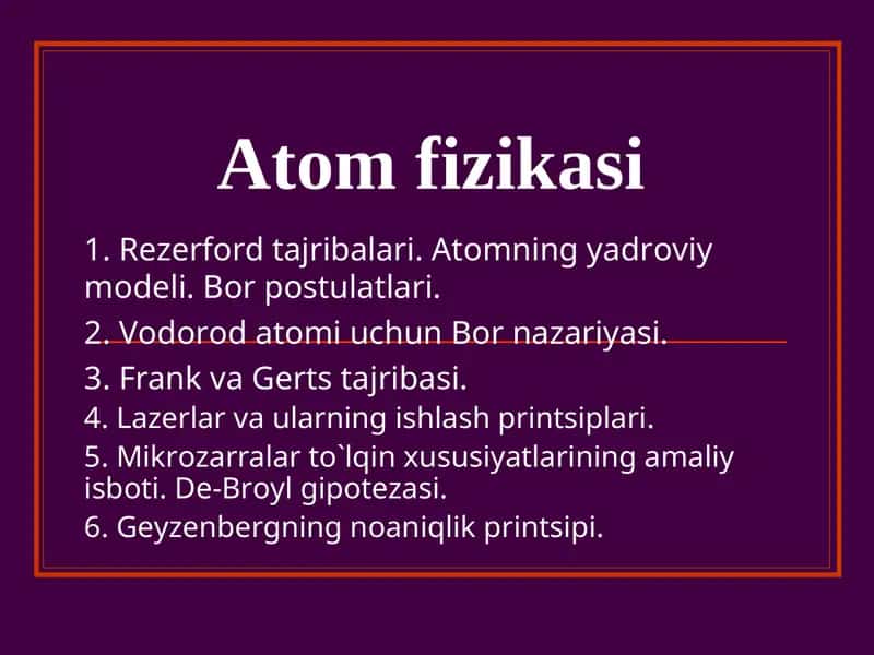 Atоm fizikasi