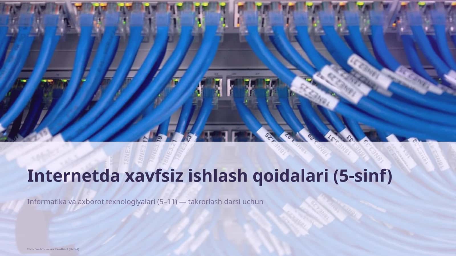 Internetda xavfsiz ishlash qoidalari (5-sinf)