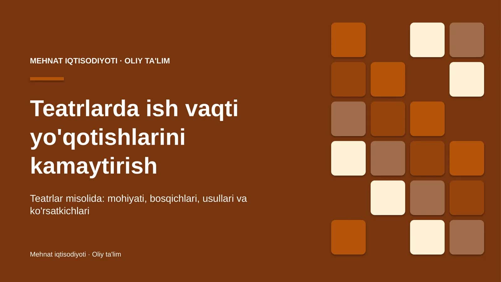 teatrlarda ish vaqti yo'qotishlarini kamaytirish 3251