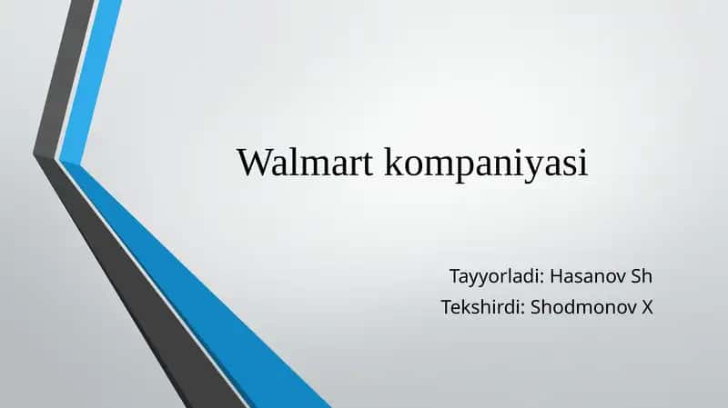 Walmart kompaniya menejment