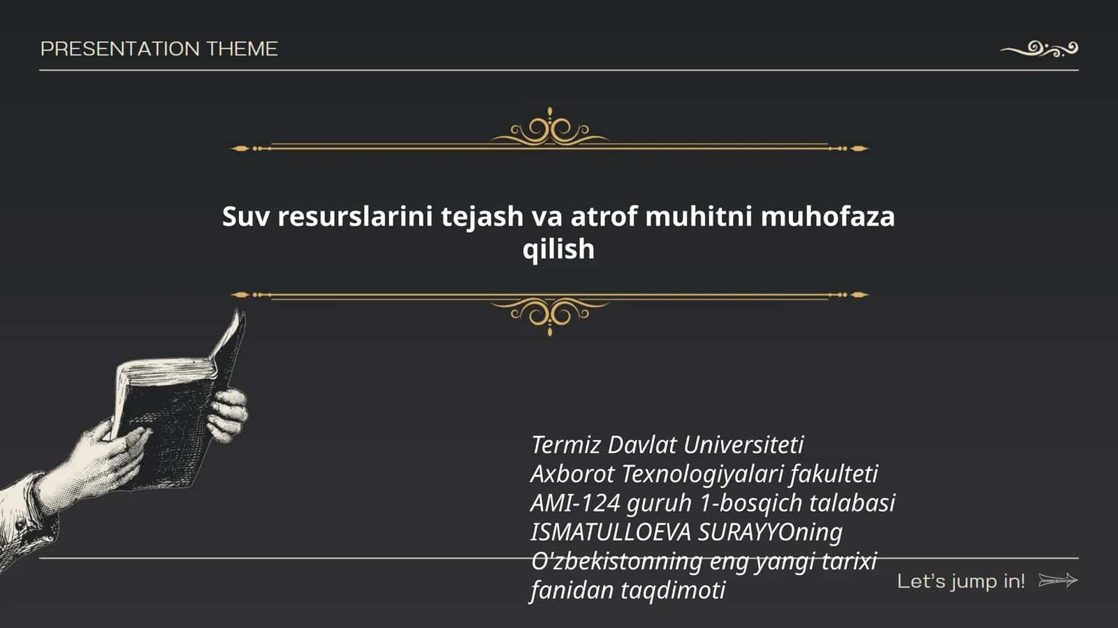 O'zbekistonning eng yangi tarixi fanidan taqdimoti