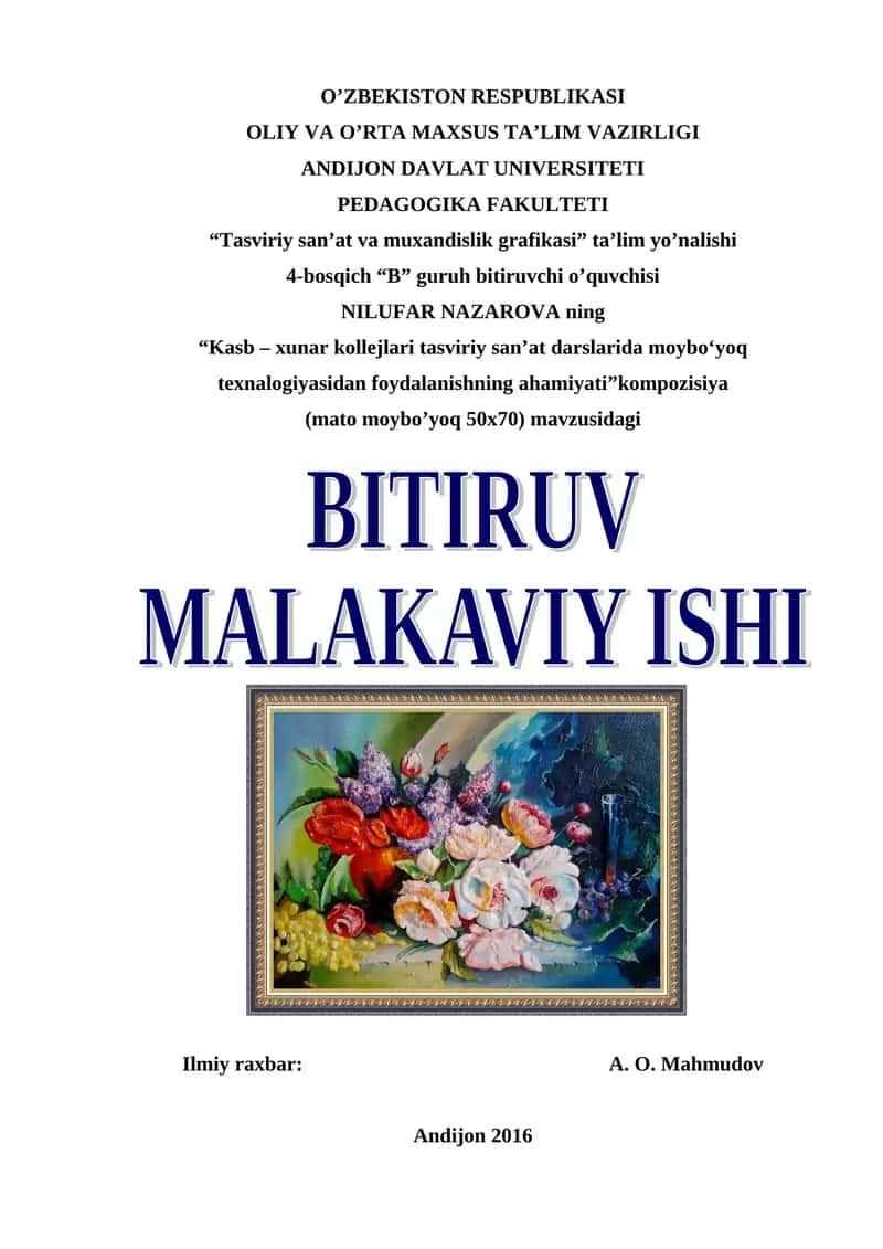 Tasviriy san’at va muxandislik grafikasi