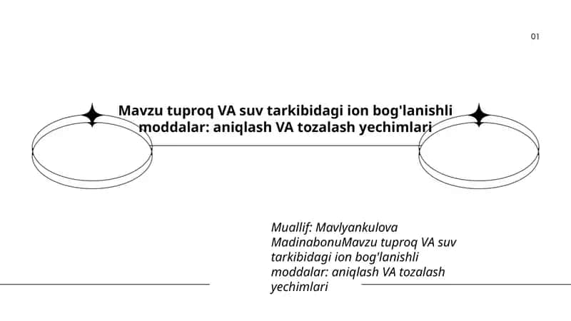 Tuproq VA Suv Tarkibidagi Ion Bog'lanishli Moddalar: Aniqlash VA Tozalash Yechimlari