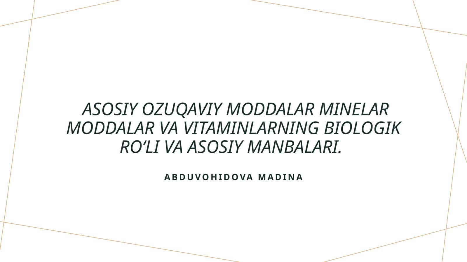 Asosiy ovuqaviy Moddalar minerallar