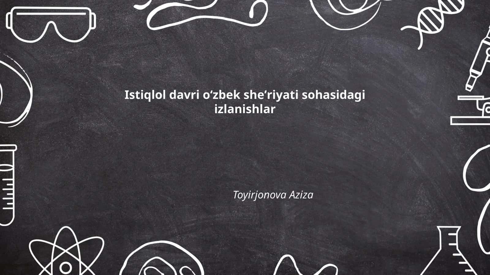 Istiqlol davri oʻzbek sheʼriyati sohasidagi izlanishlar