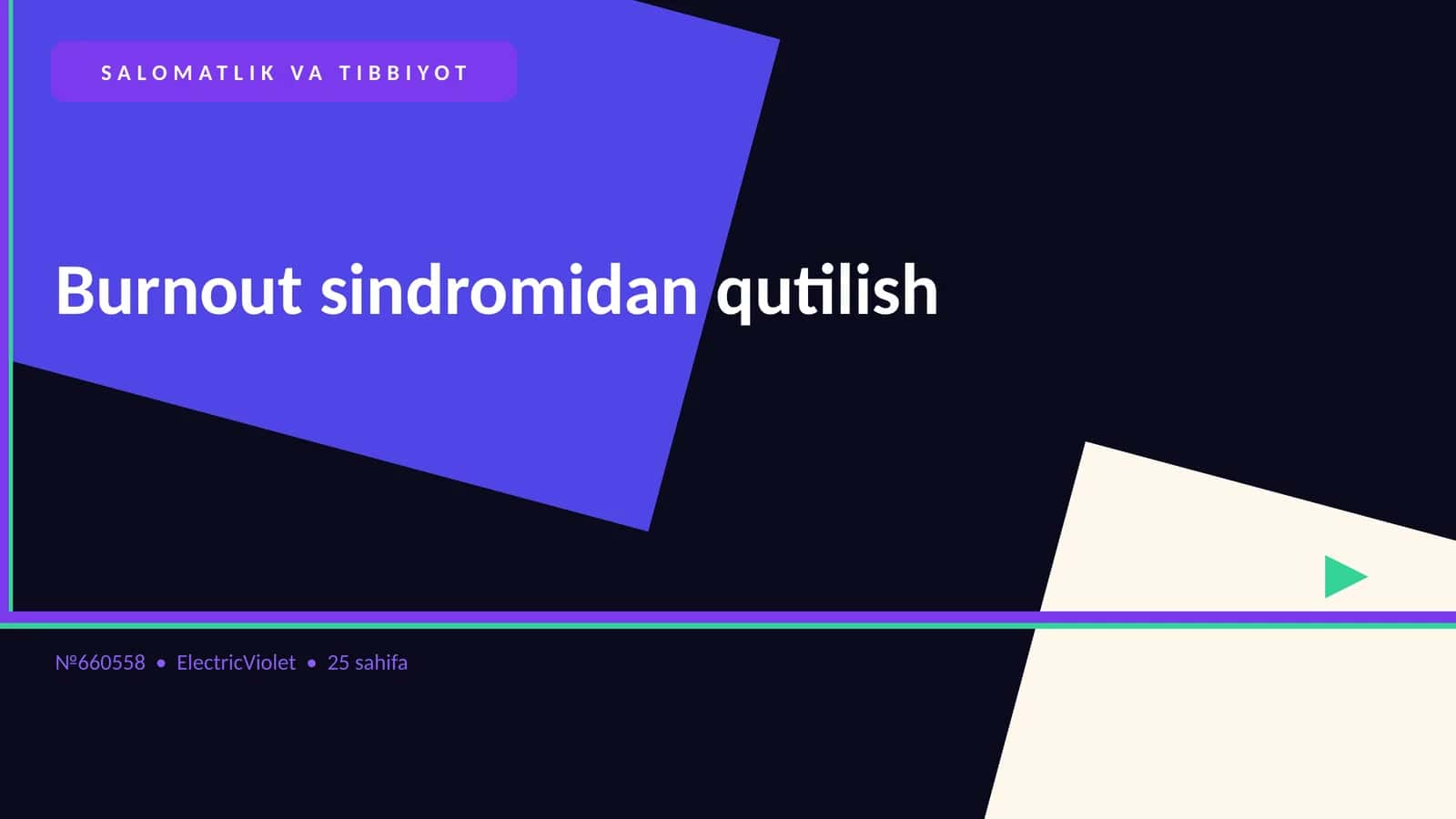 Burnout sindromidan qutilish