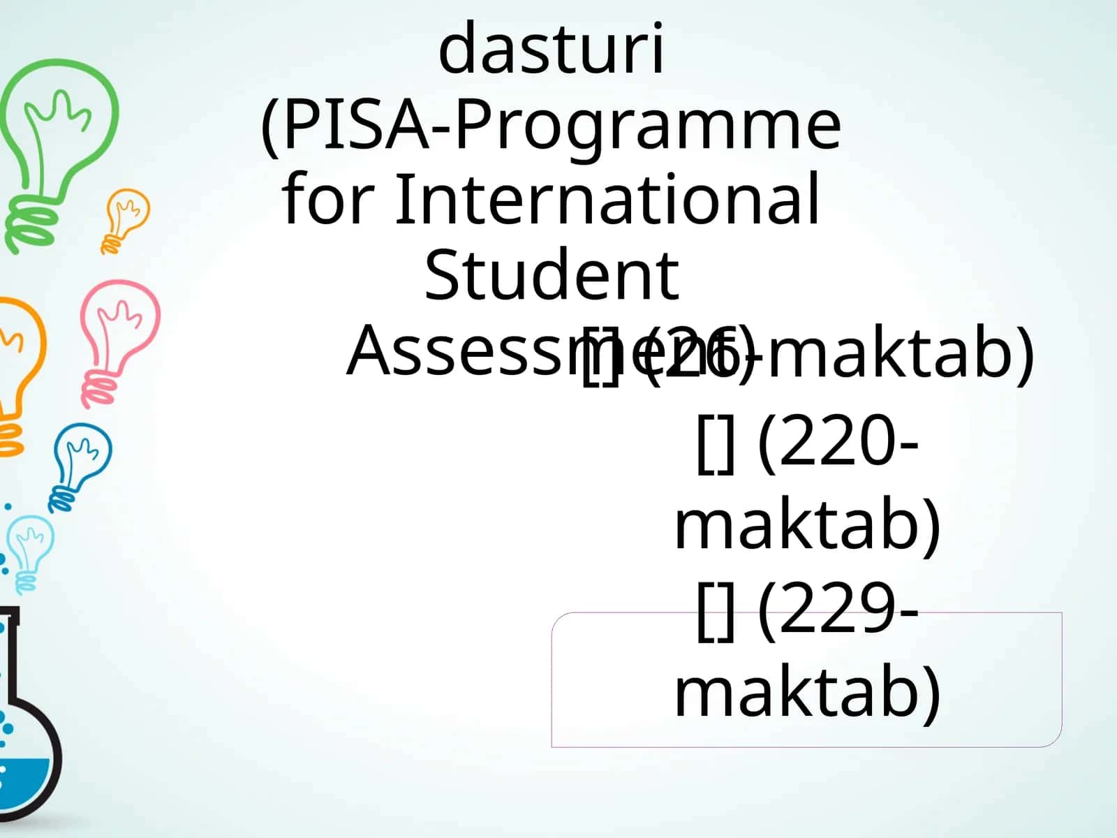 PISA-International talabalar baholash dasturi