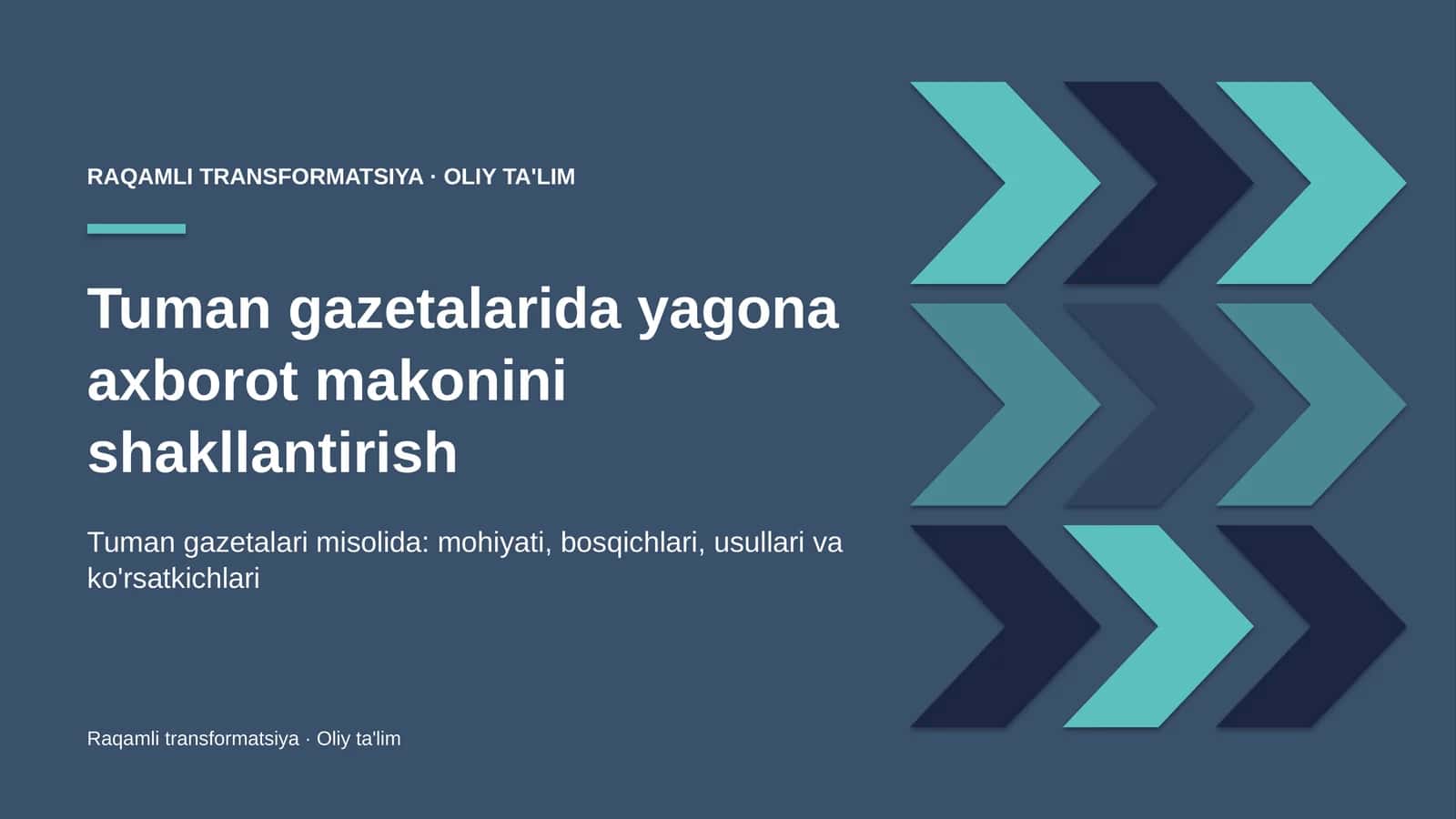 tuman gazetalarida yagona axborot makonini shakllantirish 9140