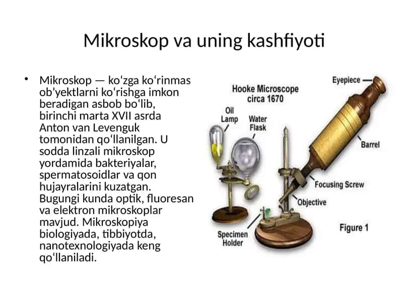 Mikroskop va uning kashfiyoti