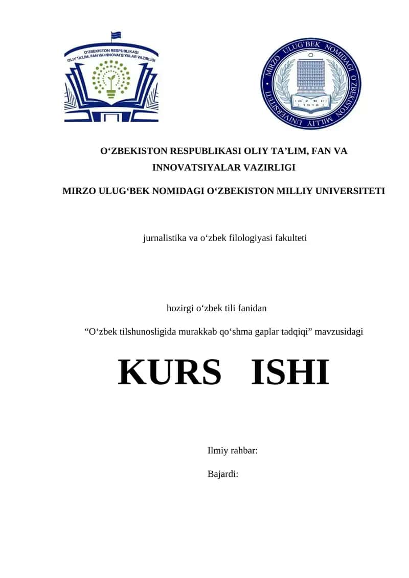 O‘zbek tilshunosligida murakkab qo‘shma gaplar tadqiqi