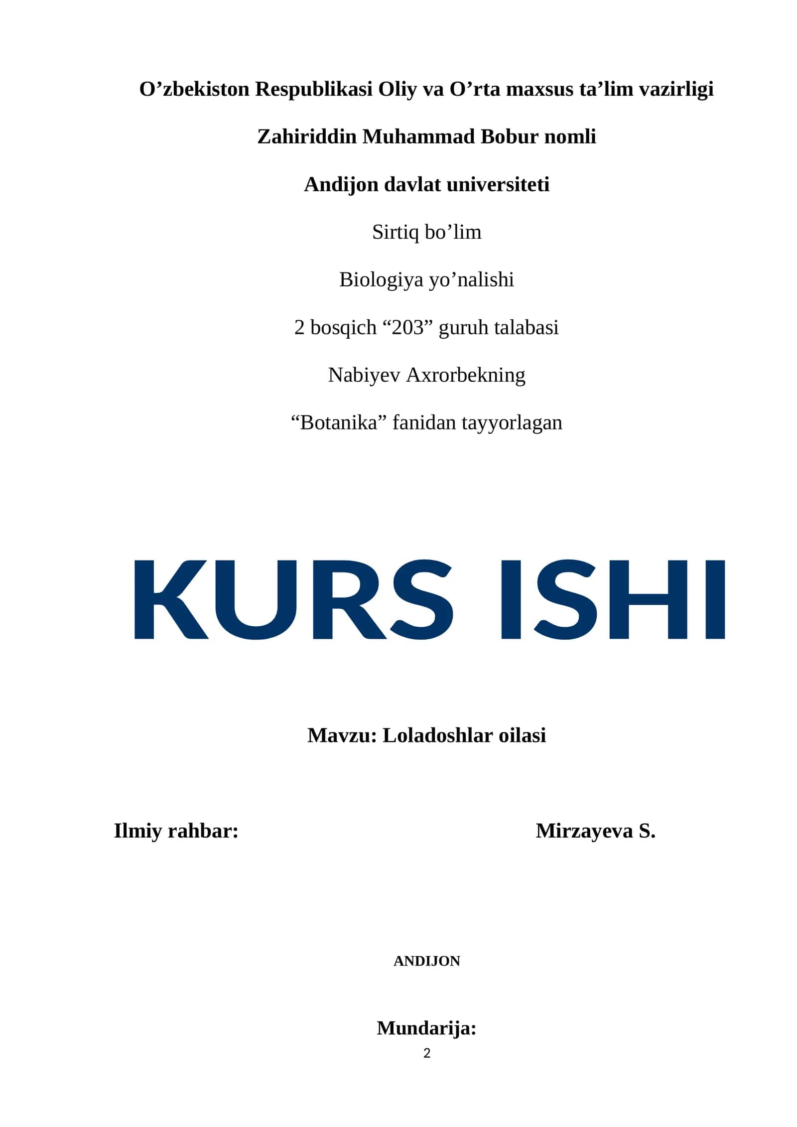 Loladoshlar oilasi