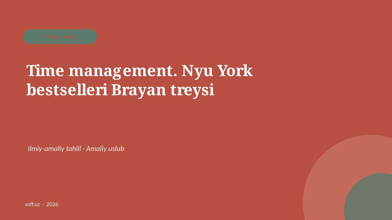 Time management. Nyu York bestselleri Brayan treysi