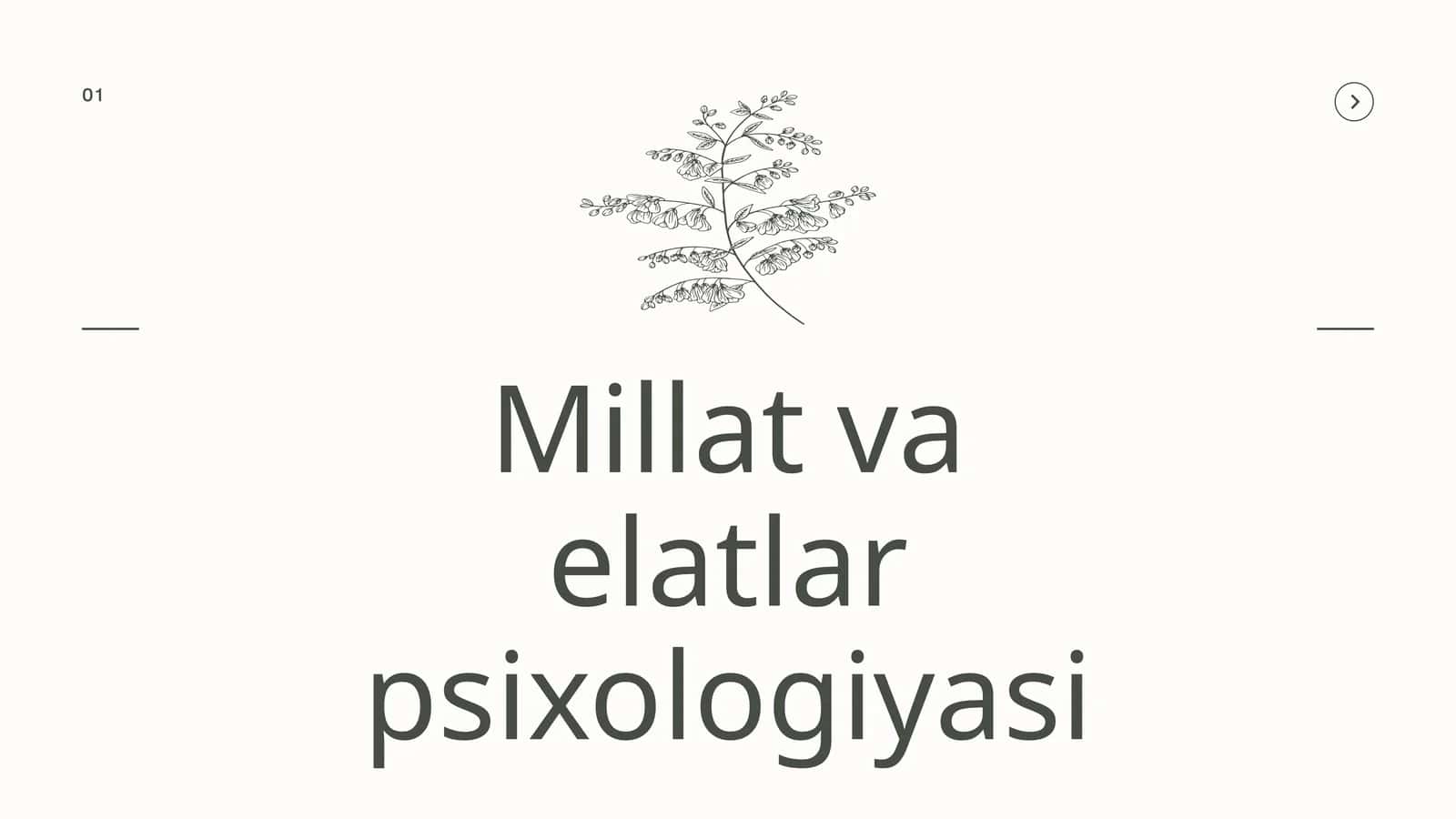 Millat va elatlar psixologiyasi