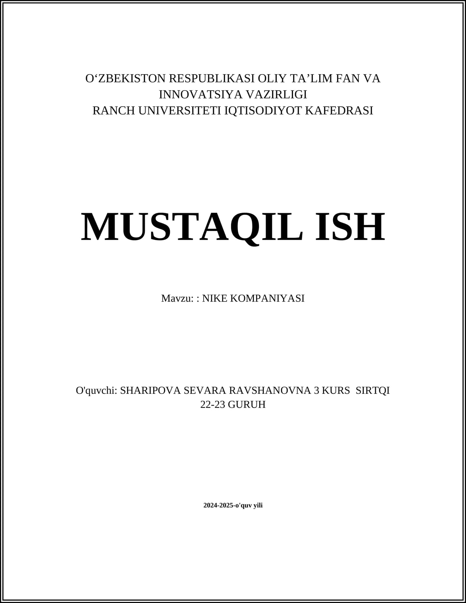 NIKE KOMPANIYASI