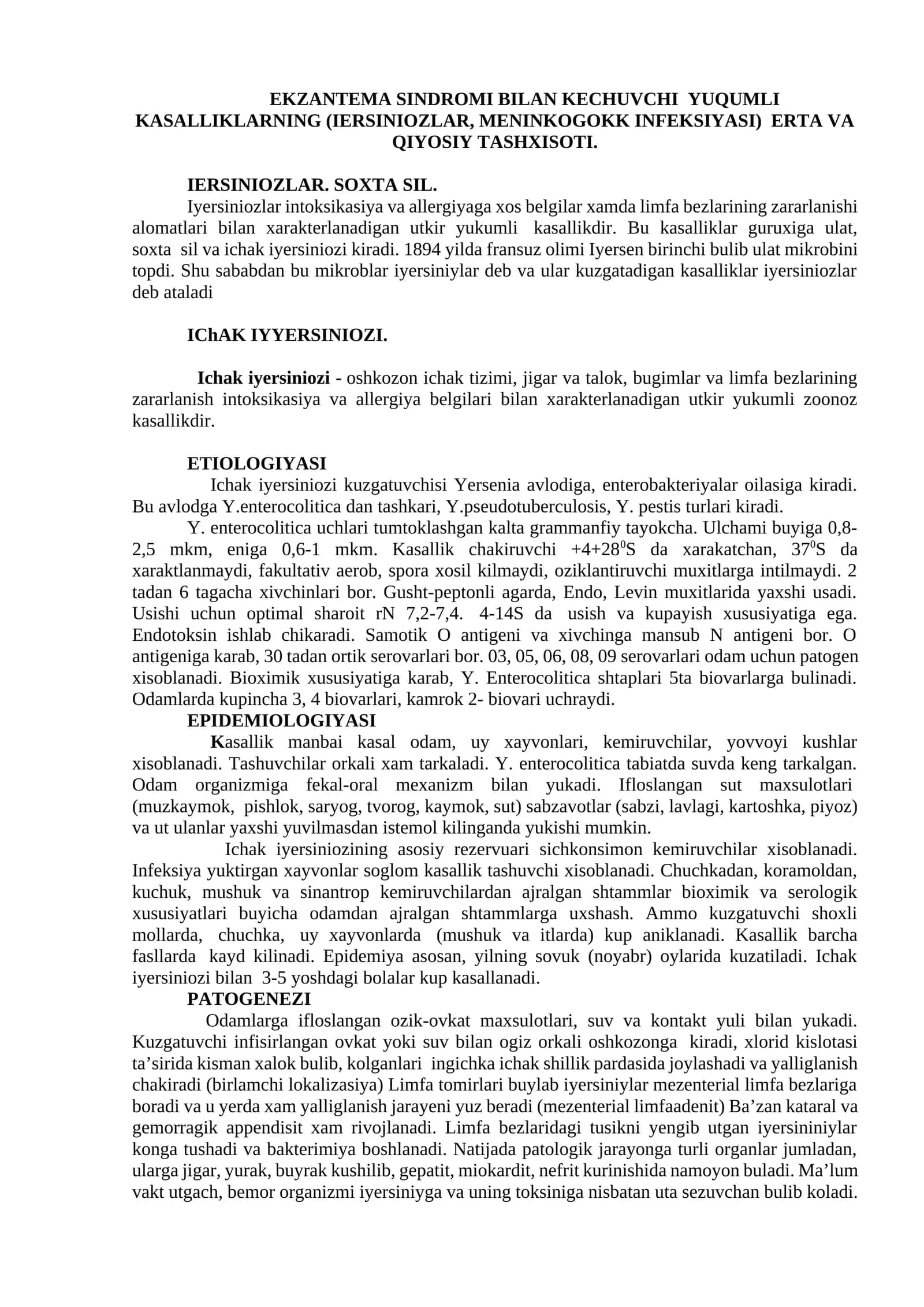 Iyyеrsiniozlar