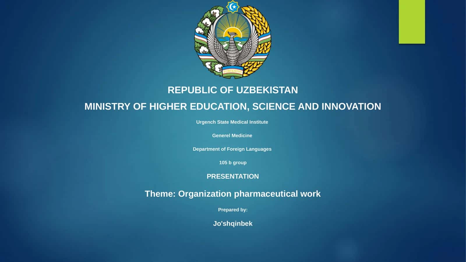 Organization pharmaceutical work
