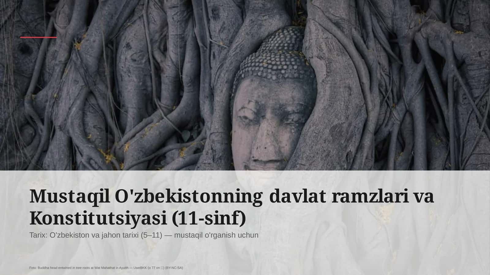 Mustaqil O'zbekistonning davlat ramzlari va Konstitutsiyasi (11-sinf)