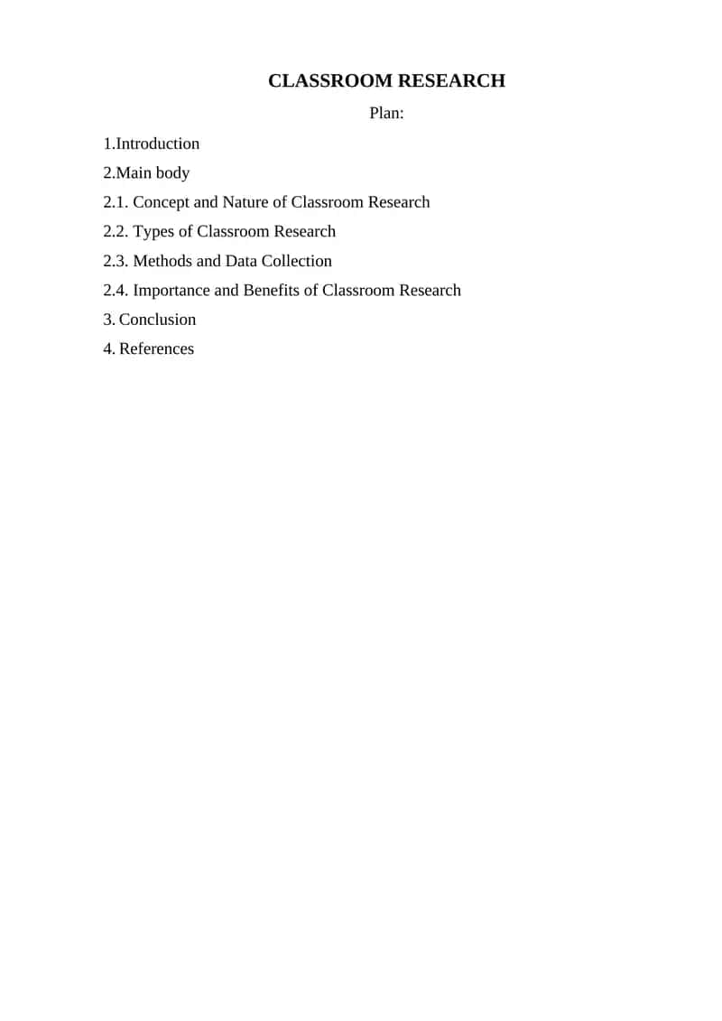 Classroom Research