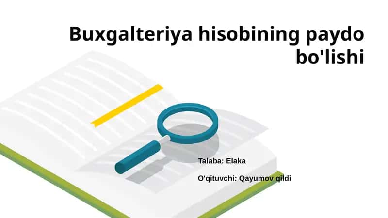 Buxgalteriya hisobining paydo bo'lishi